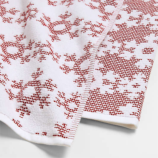 Textured Terry Snowflake Dish Towel, Set of 2