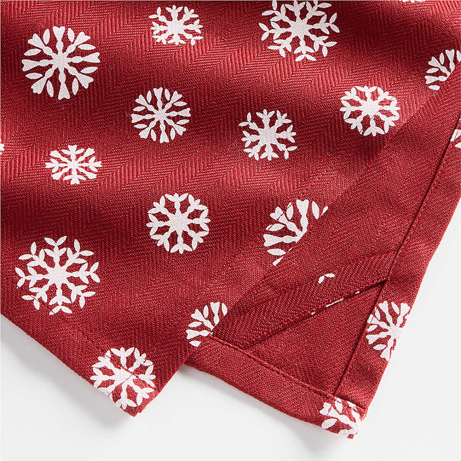 Christmas Snowflake Kitchen Dish Towels Set of 2 100% cotton
