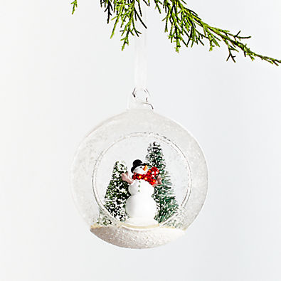 View Snowman Snow Globe Christmas Tree Ornament details