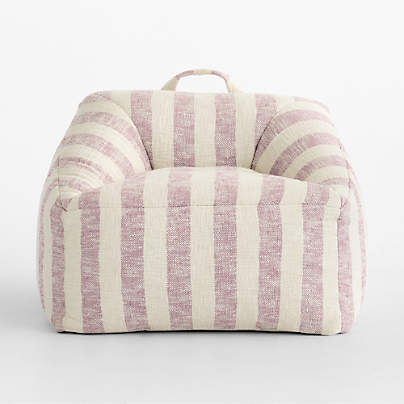 Charlie Sunset Purple Striped Organic Cotton Kids Lounge Chair