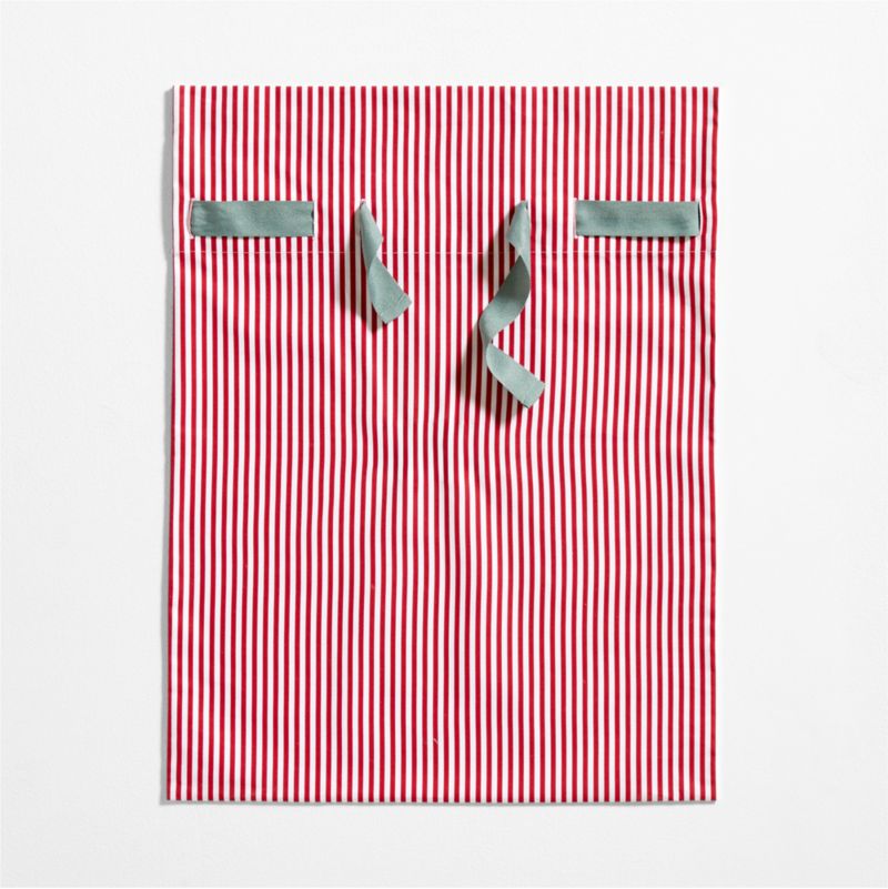 Santa Small Red Striped Cotton Kids Gift Bag - image 3 of 5