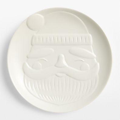 View Embossed Santa Claus Stoneware Platter details