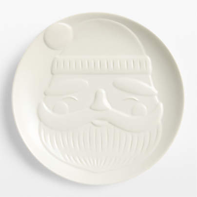 Embossed Santa Claus Stoneware Platter