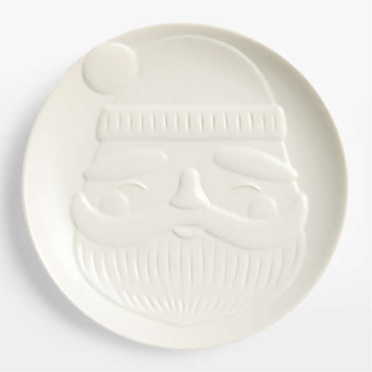 Embossed Santa Claus Stoneware Platter