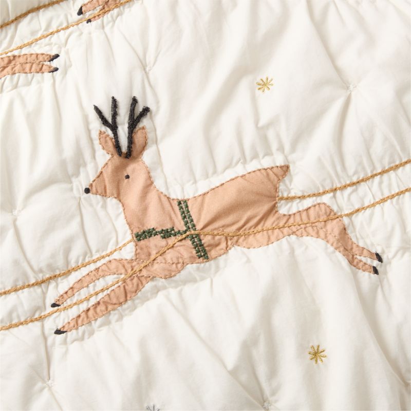 Santa's Snowy Flight Kids Twin Quilt - image 5 of 6