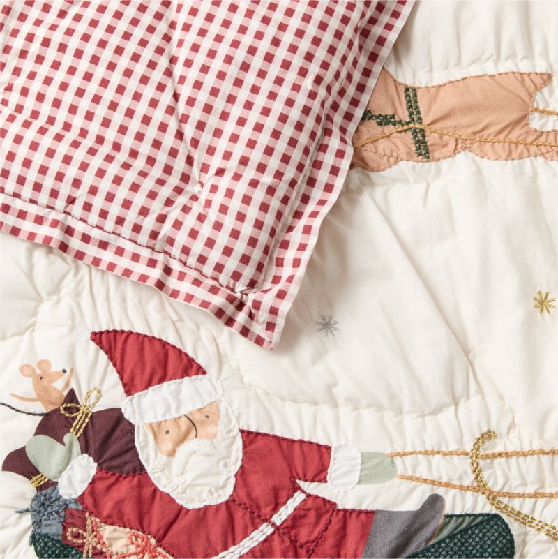 Santa's Snowy Flight Kids Twin Quilt - image 4 of 6
