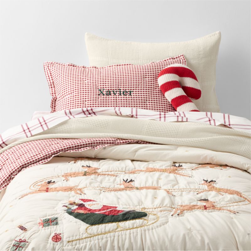 Stax Luminous Red 100% Organic Cotton Kids Twin Sheet Set - image 5 of 8