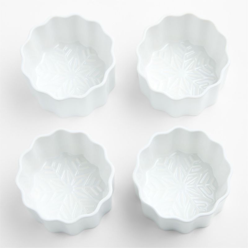 Snowflake Porcelain Ramekin, Set of 4 - image 2 of 3