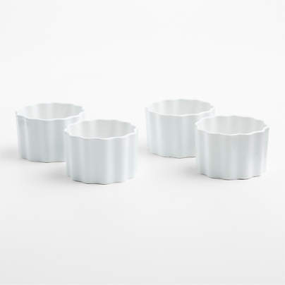 Snowflake Porcelain Ramekin, Set of 4