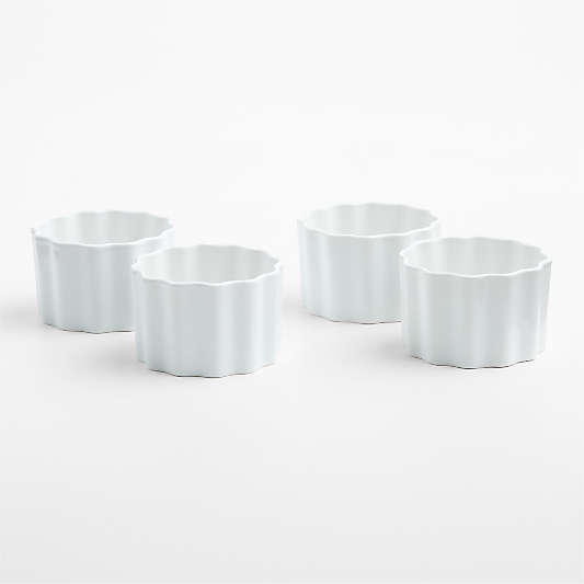 Snowflake Porcelain Ramekin, Set of 4