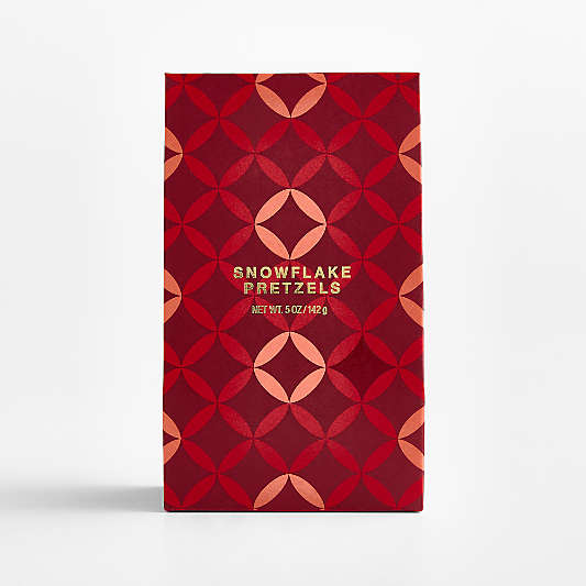White Snowflake Pretzels in Single-Serve Tent Gift Box