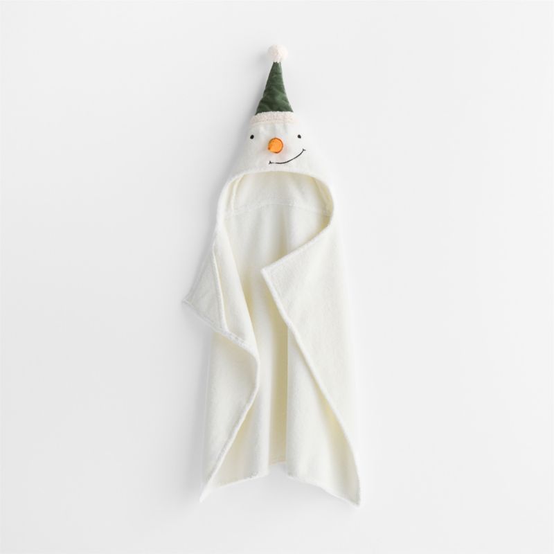 Snowman 100% Organic Cotton Hooded Baby Towel - image 4 of 9