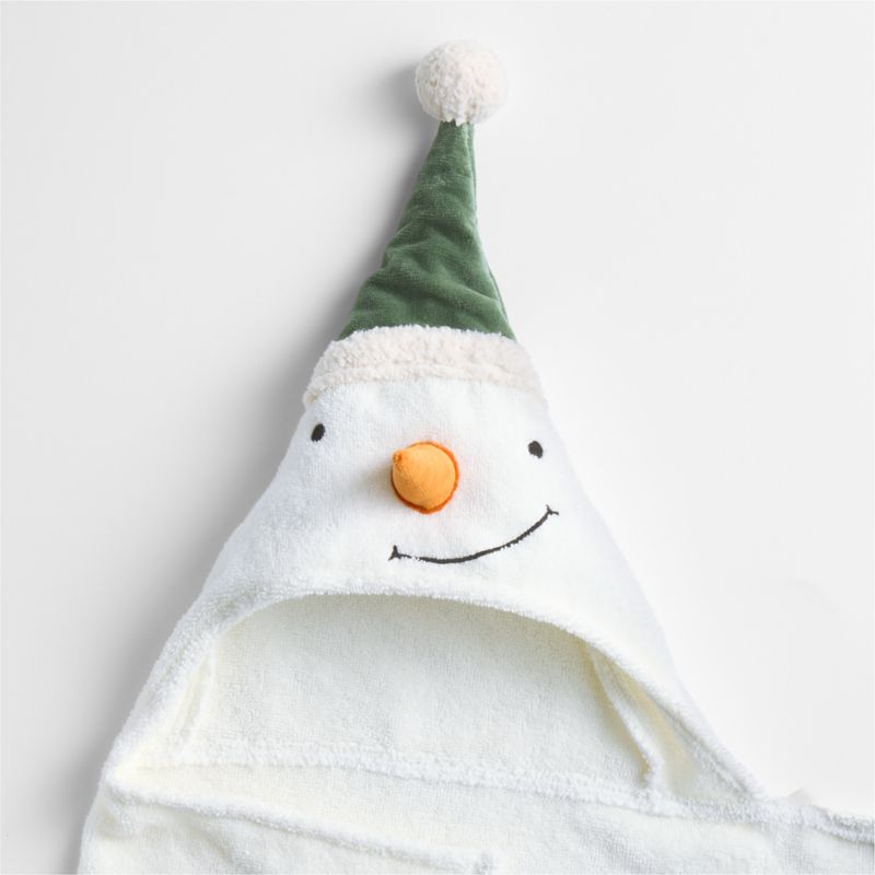 Snowman 100% Organic Cotton Hooded Baby Towel - image 7 of 9