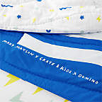 View SoCal Kids Organic Blue and White Full/Queen Quilt - image 5 of 7