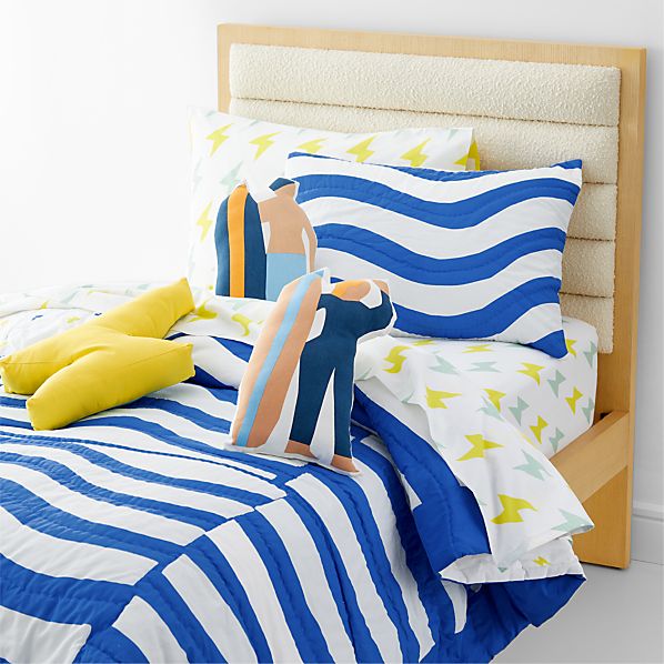 yellow striped throw pillows