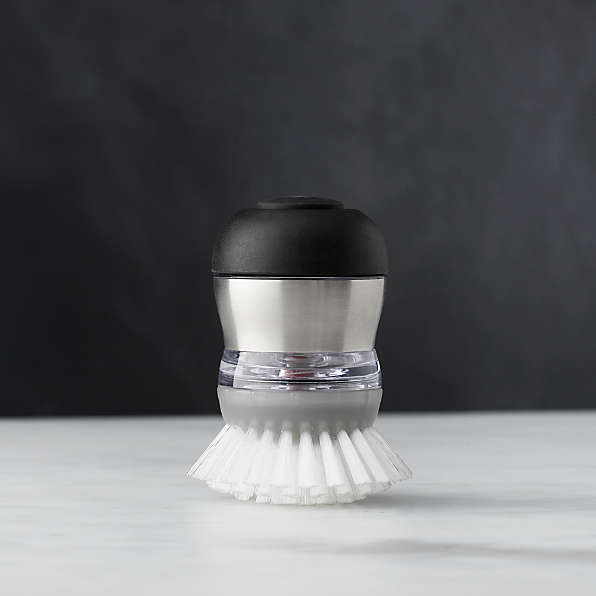 Soap Dispensing Dish Brush Mid Grey