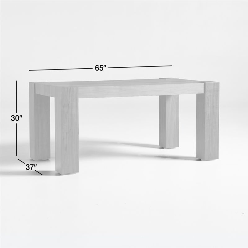 Sobro 65" Black Wood Dining Table