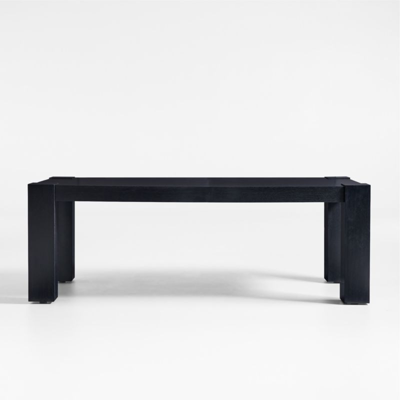 Sobro 86" Black Wood Dining Table - image 4 of 14