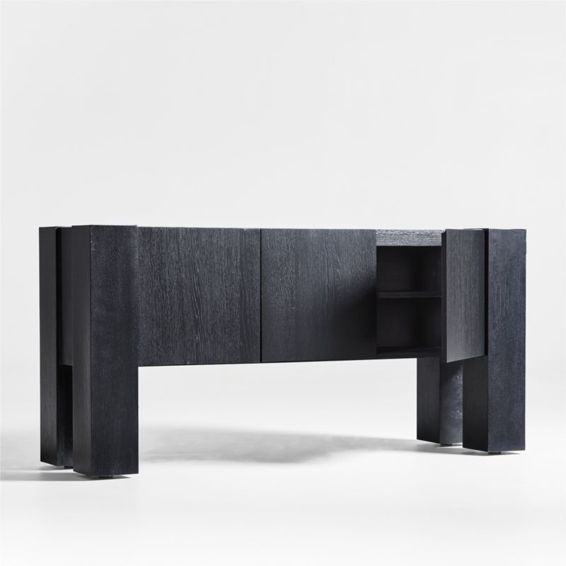 Sobro Black Wood Sideboard - image 5 of 9