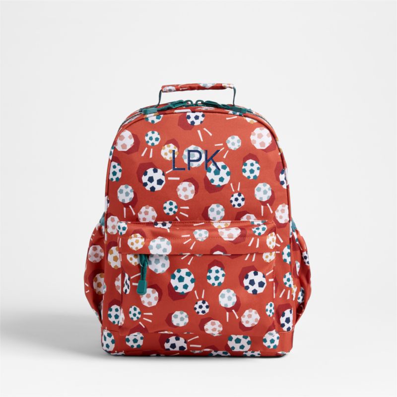 Soccer Print Kids Backpack with Side Pockets