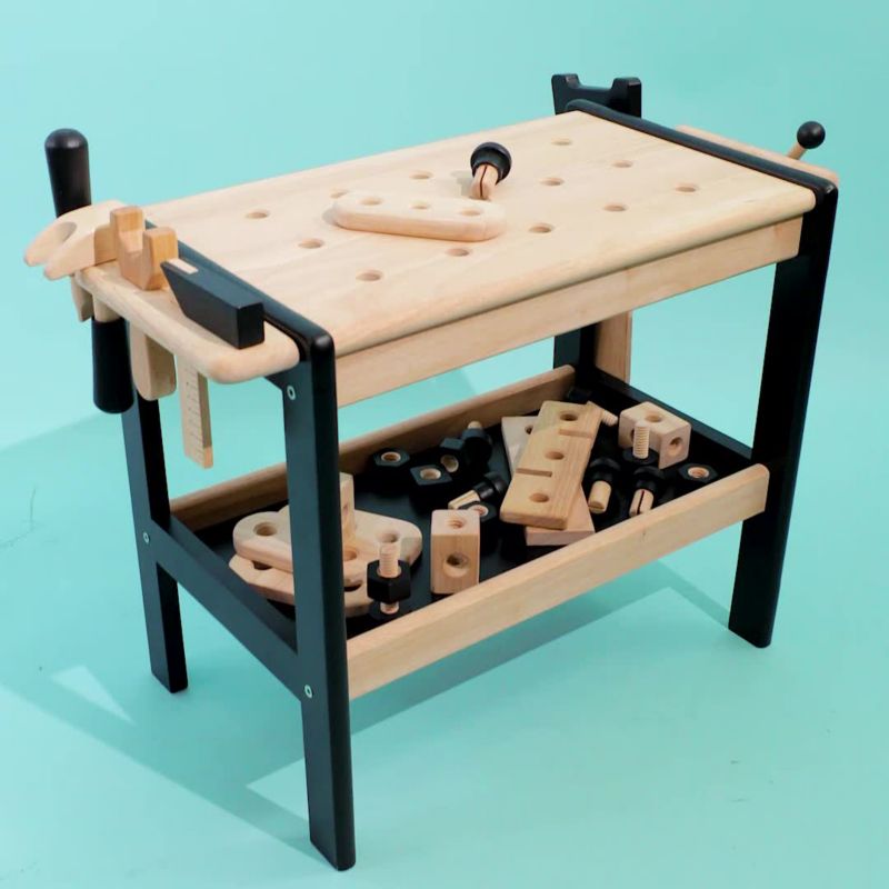 Play Wooden Toy Kids Workbench - video 1 of 1