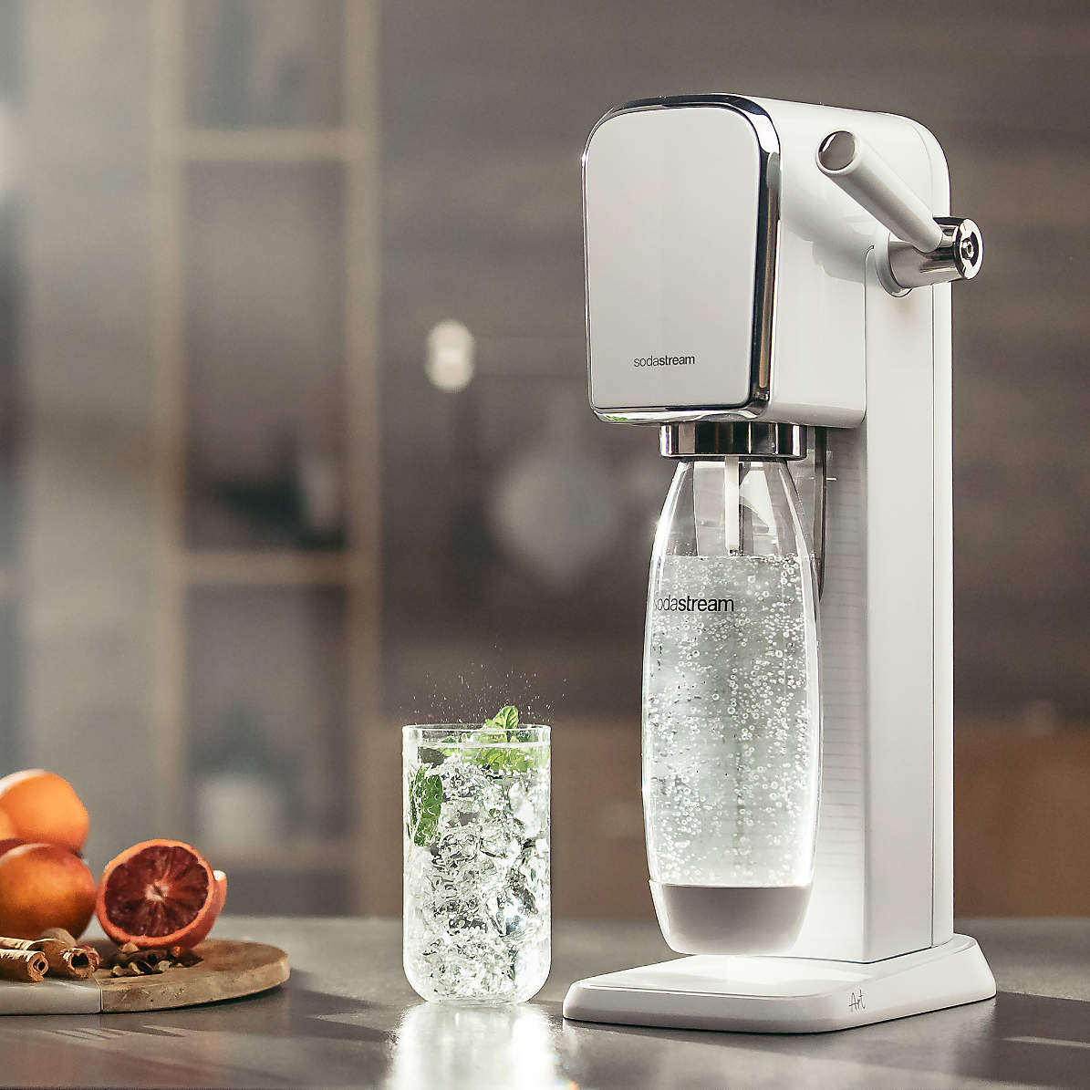 SodaStream ART White Sparkling Water Maker + Reviews | Crate & Barrel