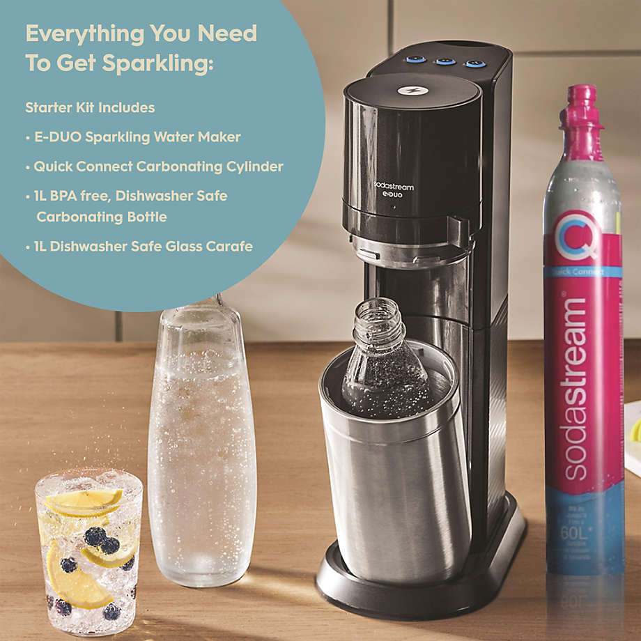 Sodastream Terra Sparkling Water Maker With Extra Co2 Cylinder And  Carbonating Bottle : Target