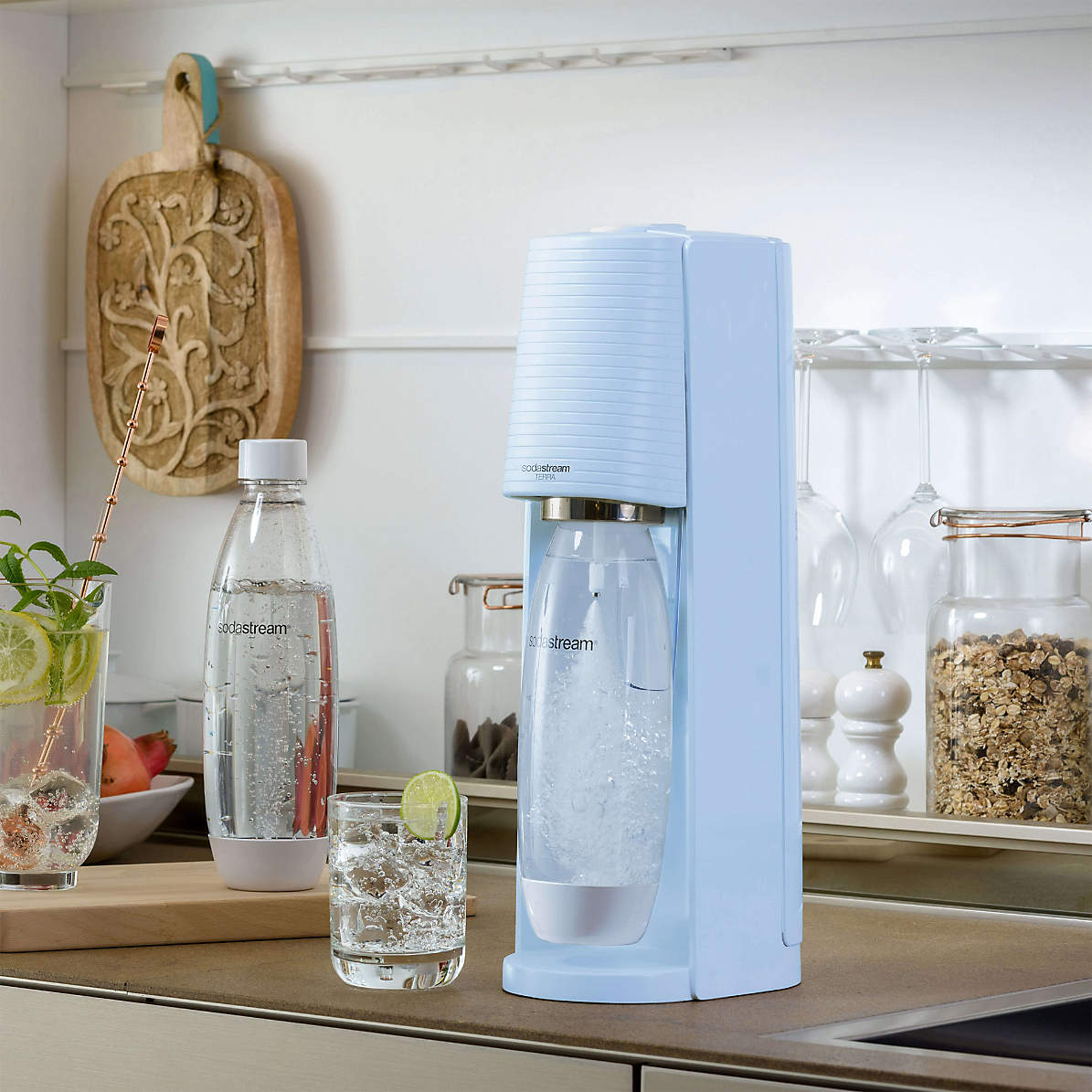 SodaStream Terra Misty Blue Sparkling Water Maker + Reviews