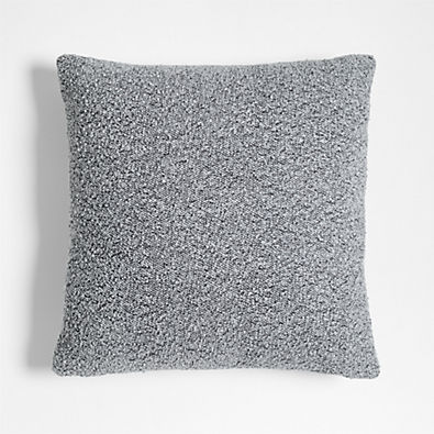 View Soft Boucle 20"x20" Mist Blue Indoor/Outdoor Throw Pillow details