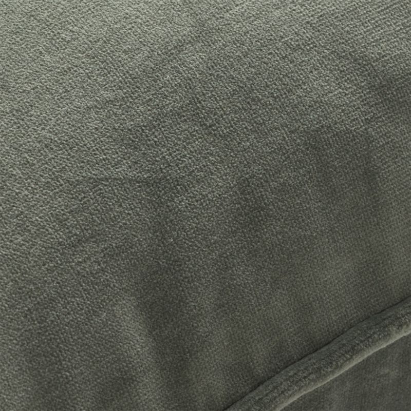 Soft Focus Organic Cotton Velvet 20"x20" Clover Green Throw Pillow with Down-Alternative Insert by Laura Harrier and Tiffany Howell - image 1 of 5