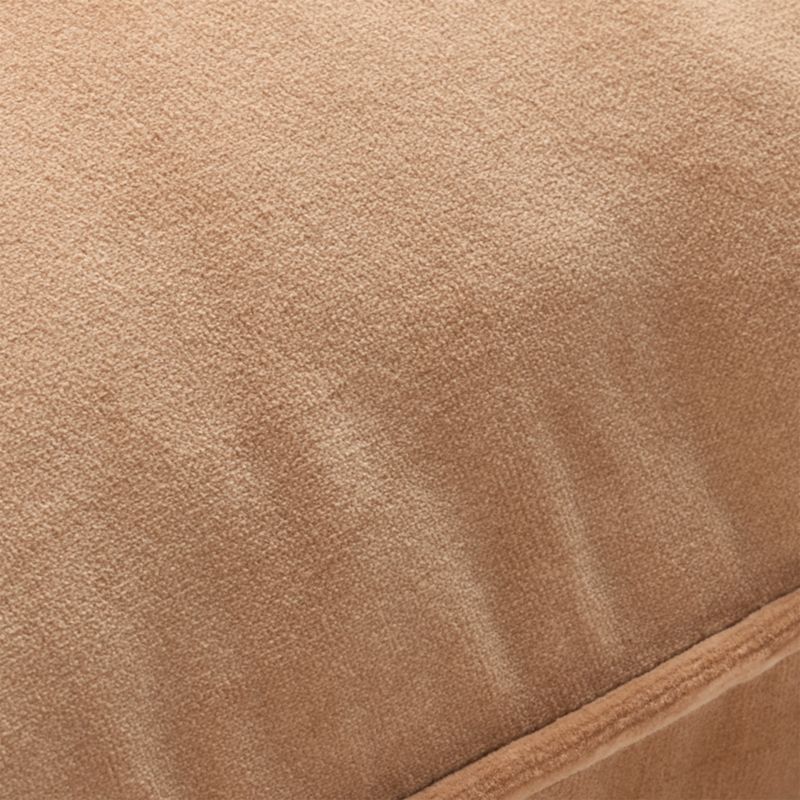 Soft Focus Organic Cotton Velvet 20"x20" Warm Rose Throw Pillow with Down-Alternative Insert by Laura Harrier and Tiffany Howell - image 1 of 5