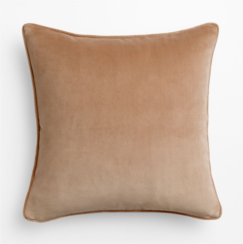 Soft Focus Organic Cotton Velvet 20"x20" Warm Rose Throw Pillow with Down-Alternative Insert by Laura Harrier and Tiffany Howell - image 2 of 5