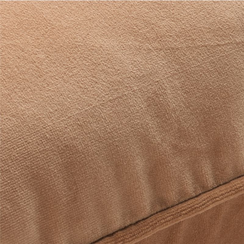 Soft Focus Organic Cotton Velvet 22"x15" Warm Rose Throw Pillow with Down-Alternative Insert by Laura Harrier and Tiffany Howell - image 1 of 6