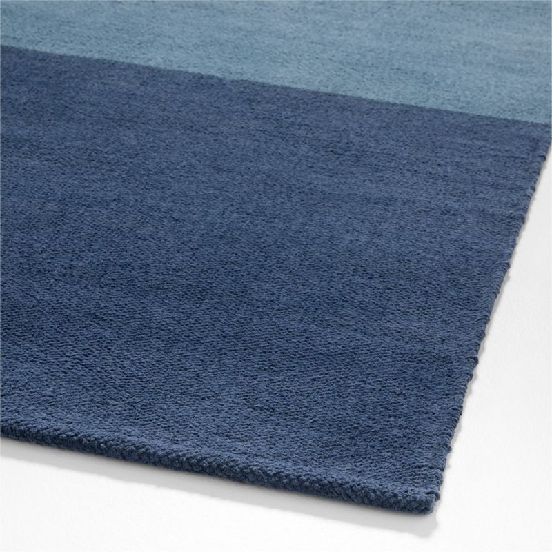 Soft Gradient Blue Chenille Kids 12"x18" Rug Swatch - image 1 of 3