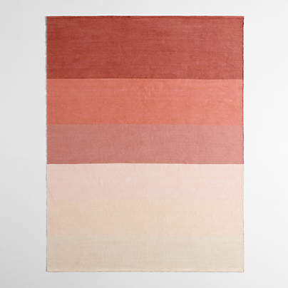 Soft Gradient Pink Chenille Kids Area Rug 8'x10'