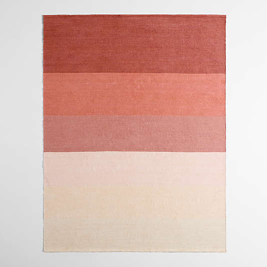 Soft Gradient Pink Chenille Kids Area Rug 8'x10'