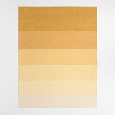 Soft Gradient Yellow Chenille Kids Area Rug 5'x8'