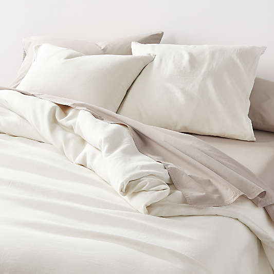 Soft Linen Natural King Duvet Cover