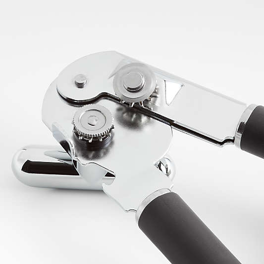 Crate & Barrel Black Soft-Touch Can Opener