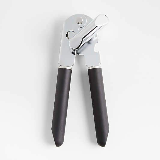 Crate & Barrel Black Soft-Touch Can Opener