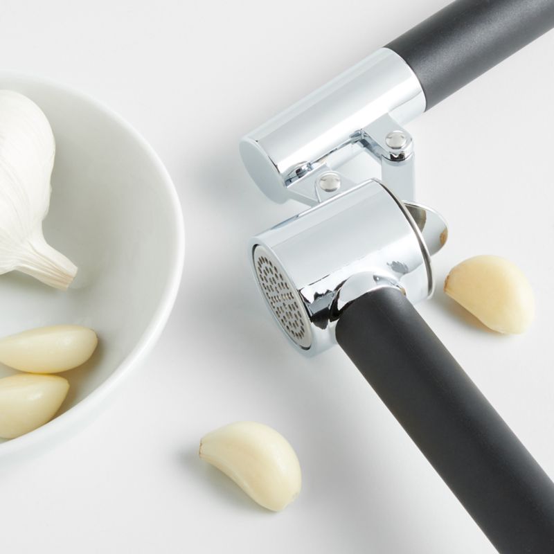 Crate & Barrel Black Soft-Touch Garlic Press - image 3 of 5