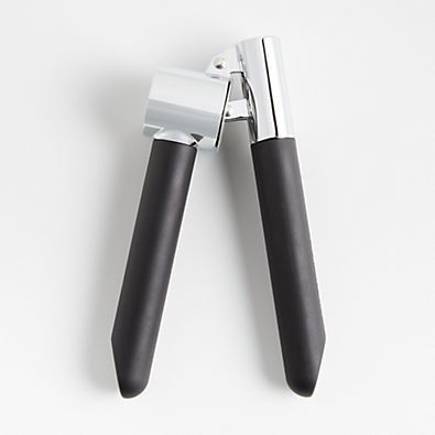 View Crate & Barrel Black Soft-Touch Garlic Press details