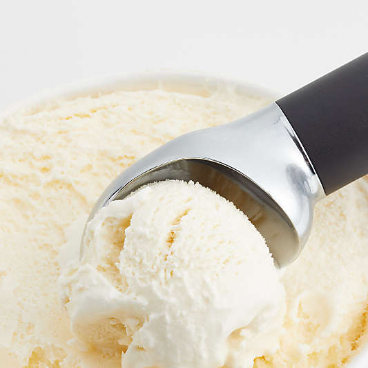 Crate & Barrel Black Soft-Touch Ice Cream Scoop