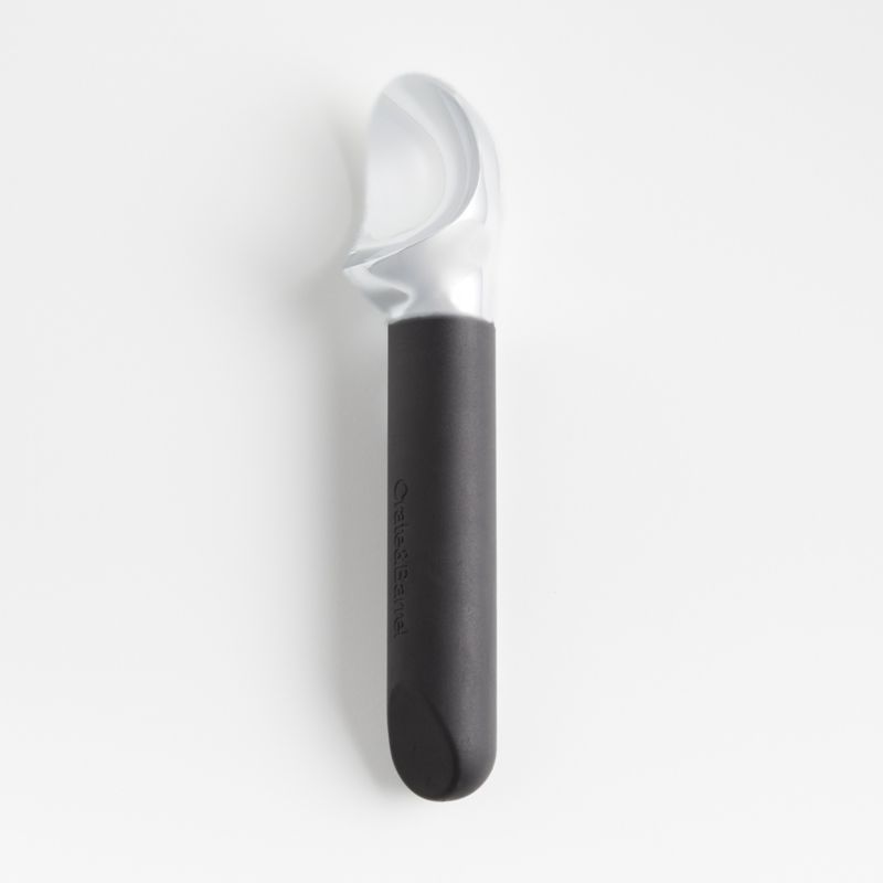 Crate & Barrel Black Soft-Touch Ice Cream Scoop