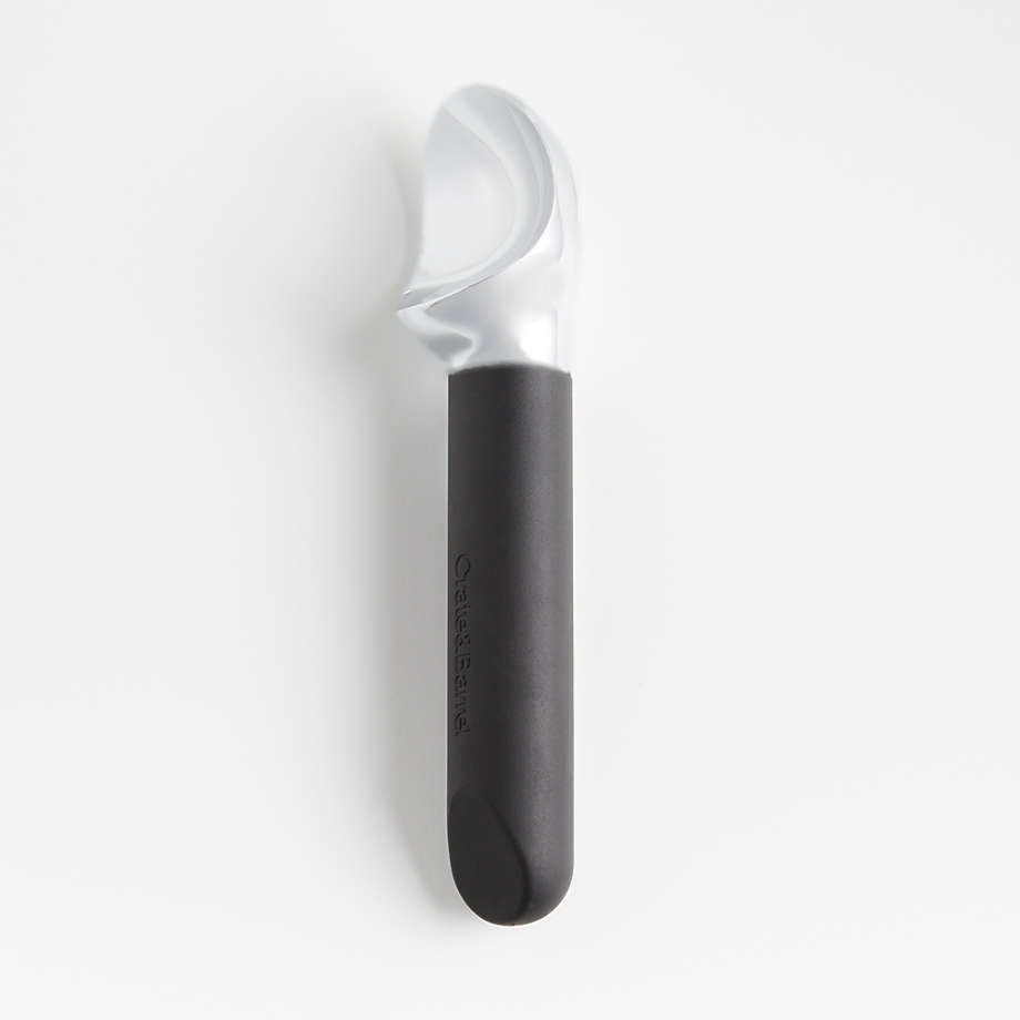 Crate & Barrel Black Soft-Touch Ice Cream Scoop + Reviews | Crate & Barrel