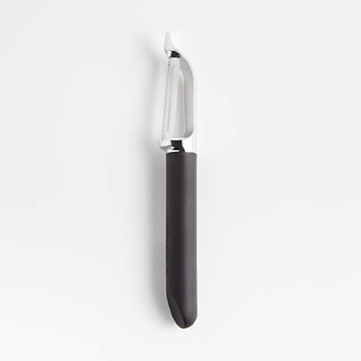 Met Lux Black Stainless Steel Garlic Press / Peeler - with Easy Clean Brush  - 1 count box