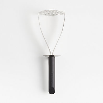 View Crate & Barrel Black Soft-Touch Potato Masher details