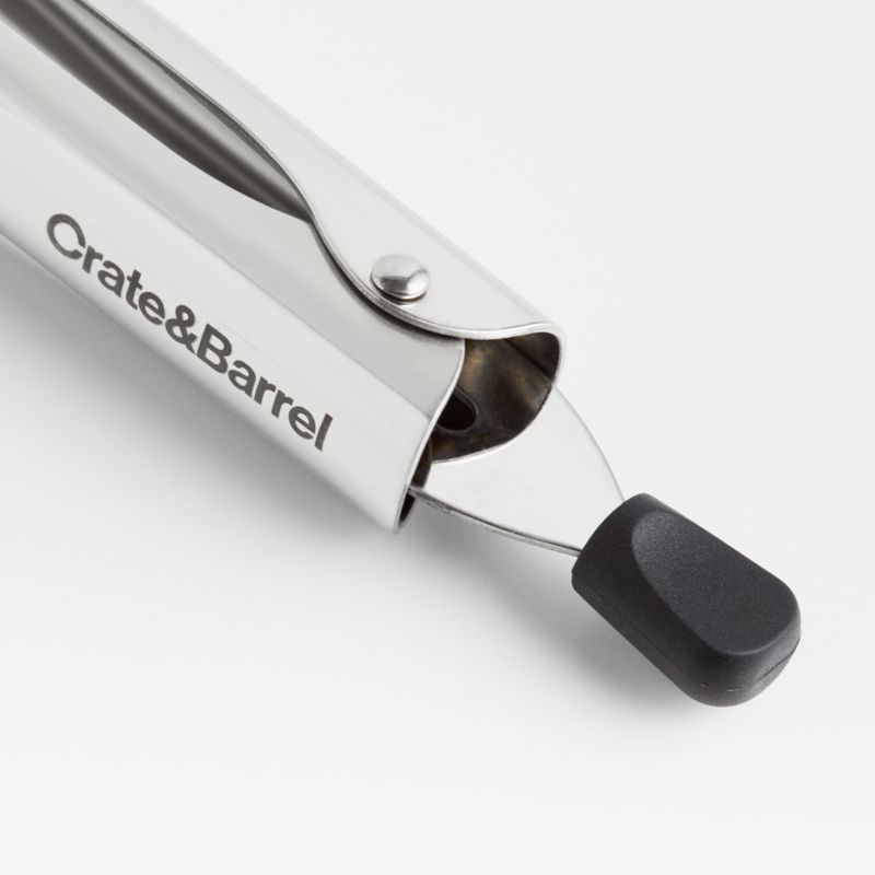 Crate & Barrel Black Soft-Touch Tongs 9" - image 4 of 6