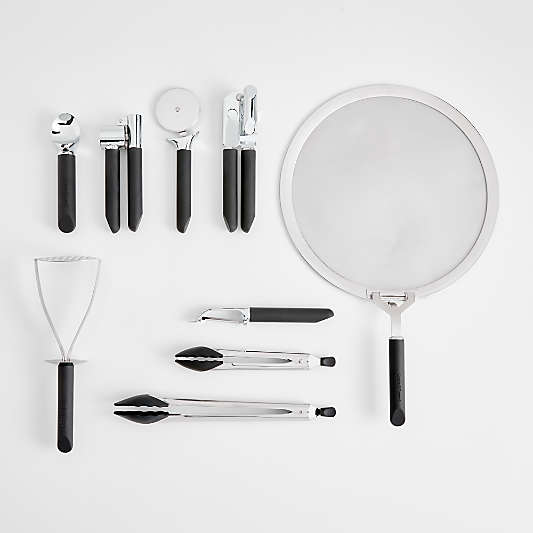 Crate & Barrel Black Soft-Touch Can Opener