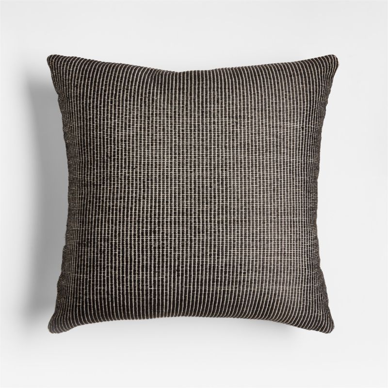 Ink Black 20"x20" Soft Textured Indoor/Outdoor Throw Pillow